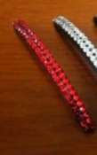 Double-tier diamond barrette  Fj00036red