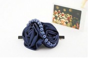 Silk fabric rose with pearl setting barrette