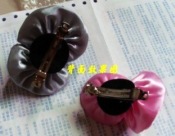 Silk fabric rose with pearl setting barrette