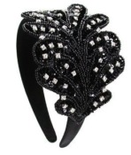 Cheap Hand made  leaves with paillette setting and string of crystal beads headband