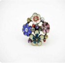 Summoning retro flower diamond ring Jz00055