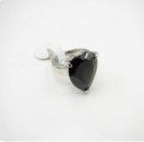 Black zircon heart ring Jz00062