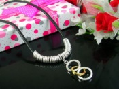 Cheap SPN0010 Fashion Leather Silver Necklace