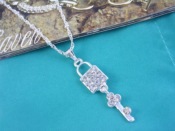 Cheap SPN0018 Fashion CZ Silver Necklace